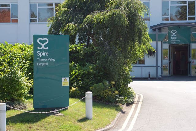 The private Spire Thames Valley Hospital in Wexham, Buckinghamshire