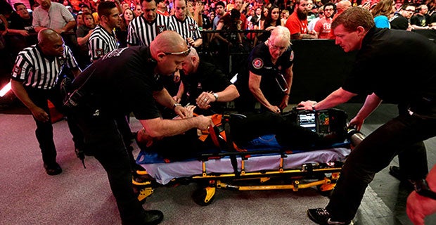 WWE medics tend to superstar Jamie Noble