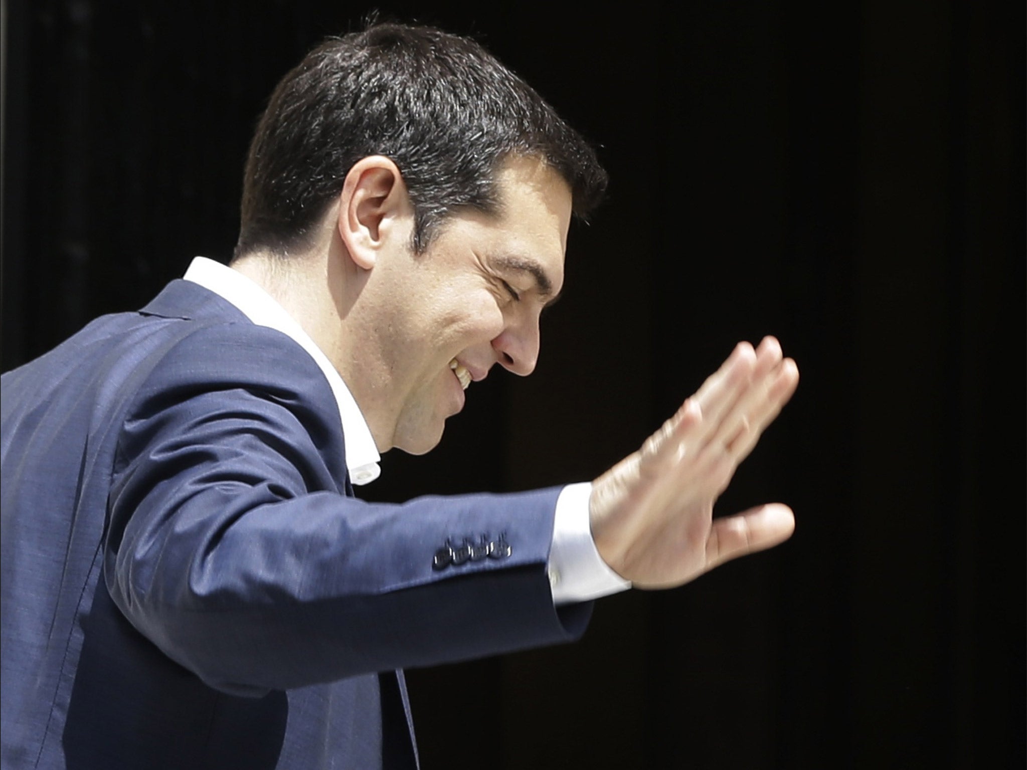 Prime Minister Alexis Tsipras puts on a brave face