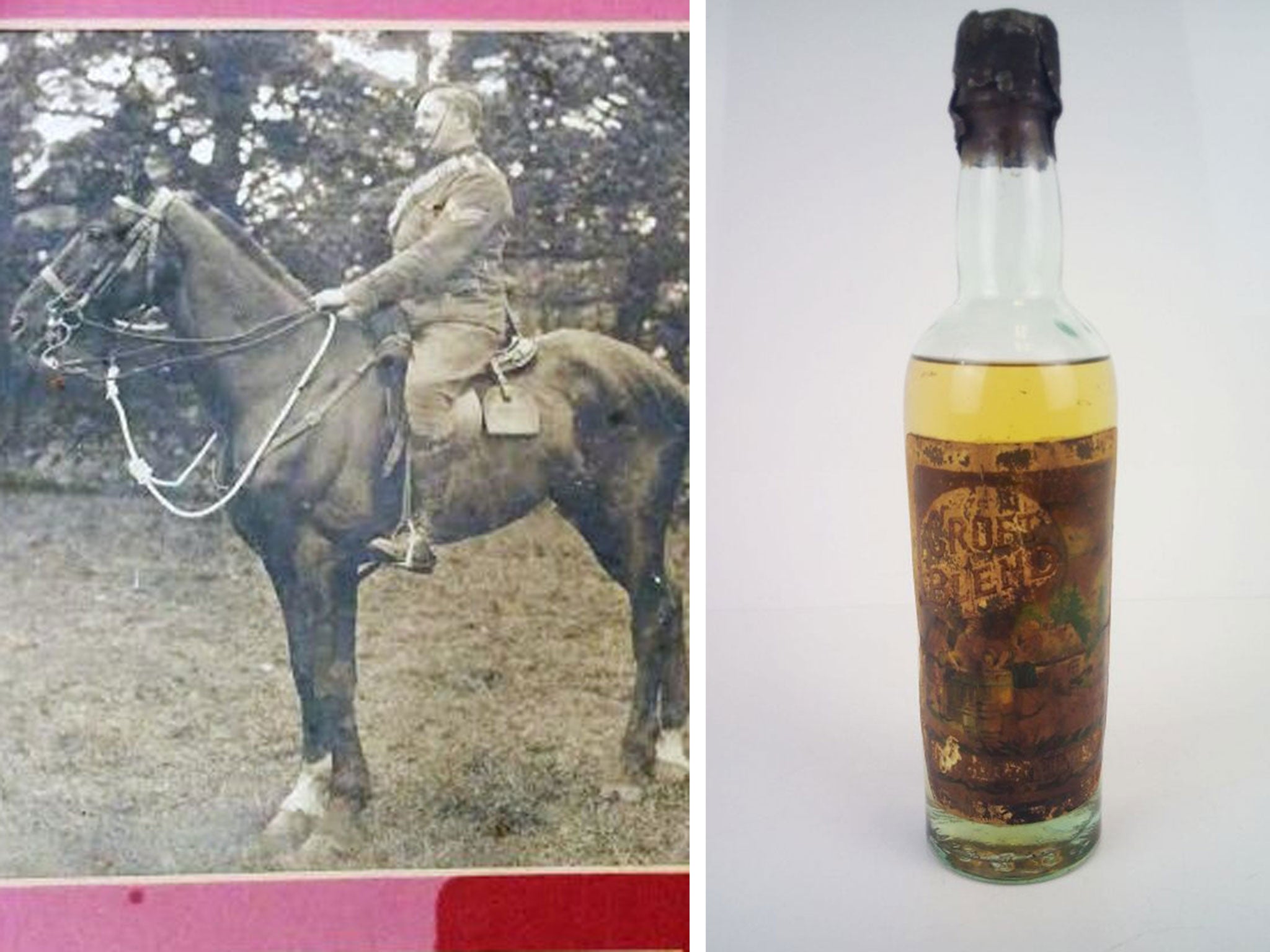 Corporal William Mill, as an unopened bottle of Croft Blend Fine Old Scotch whisky which was taken by him to the front line of the First World War is to be auctioned.