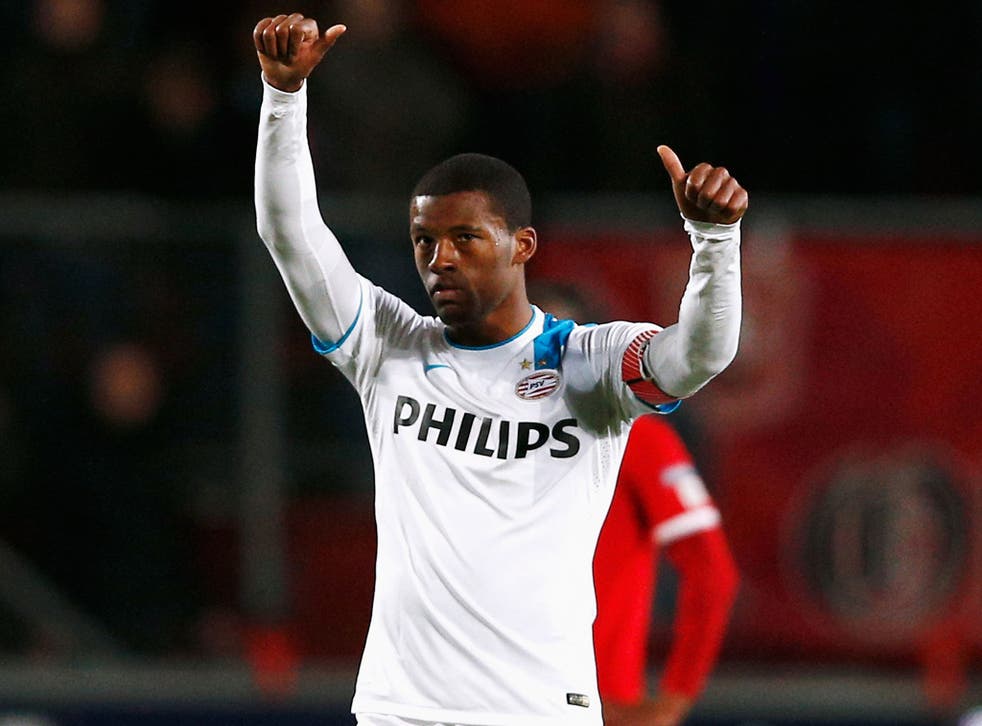 PSV Eindhoven midfielder Georginio Wijnaldum