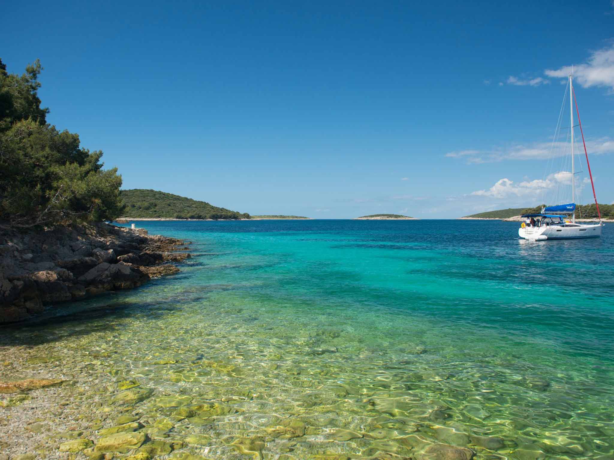 Croatia's coast is ideal for sailing
