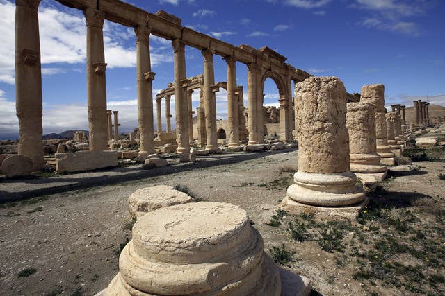 The ancient Syrian city of Palmya, where a temple has been destroyed 