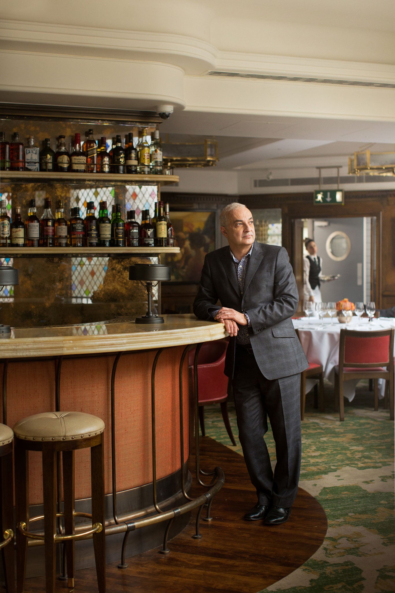 Fernando Peire photographed at The Ivy restaurant in London