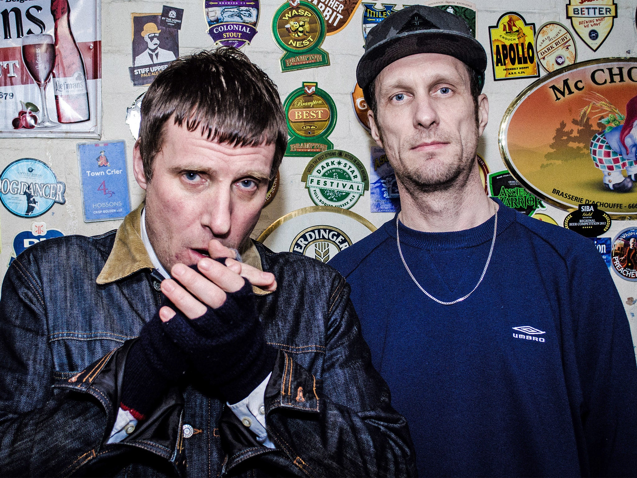 Jason Williamson, left, and Andrew Fearn of Sleaford Mods