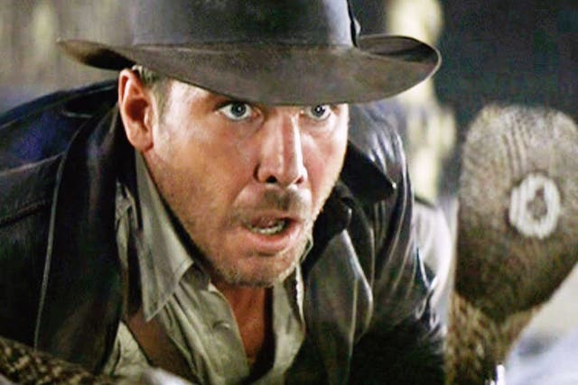 Harrison Ford as Indiana Jones, coming face to face with a Cobra in 1981's 'Raiders of the Lost Ark'