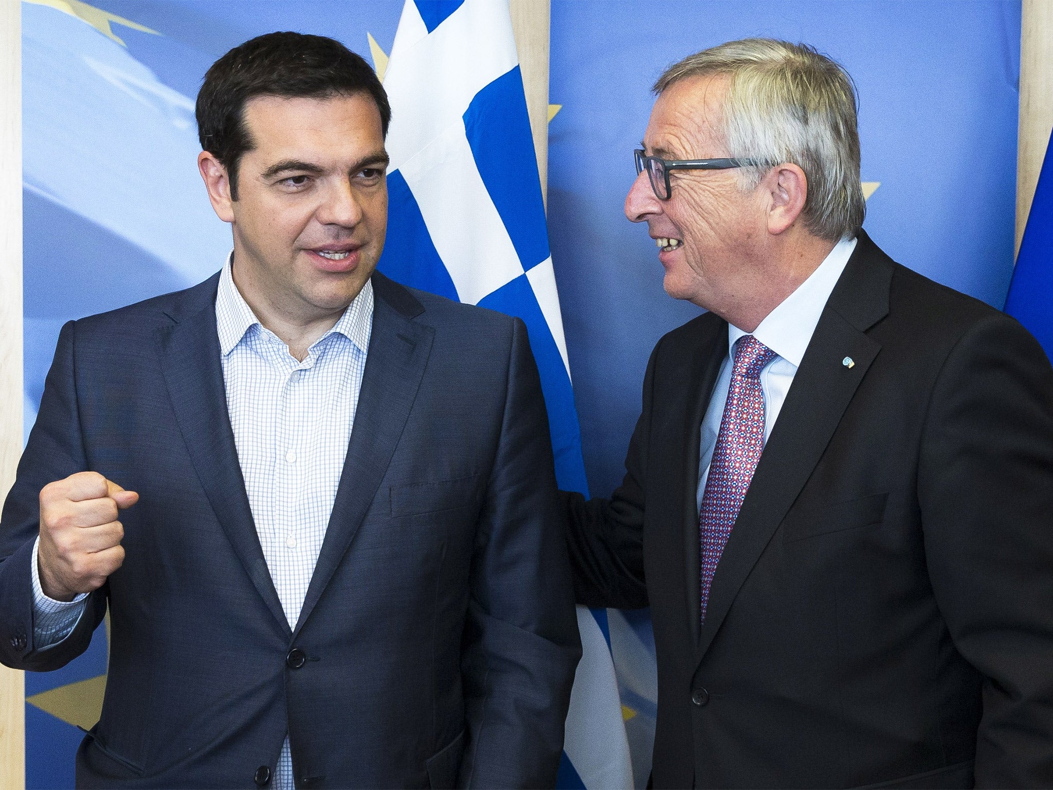 Alexis Tsipras needs to show Greece is not caving in during talks with Jean-Claude Juncker and the EU in Brussels