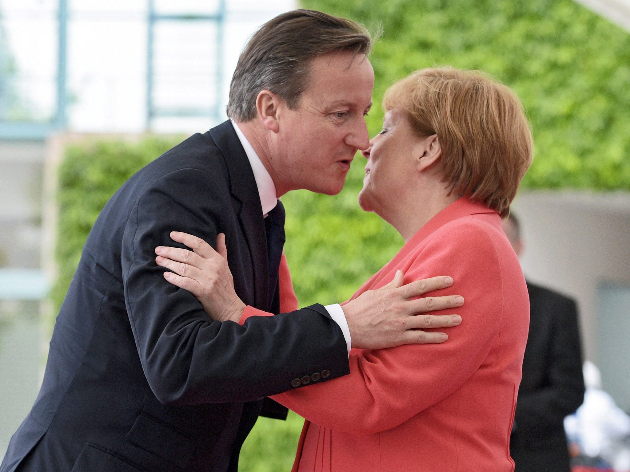 Angela Merkel welcomes David Cameron for bilateral talks in Berlin on Wednesday