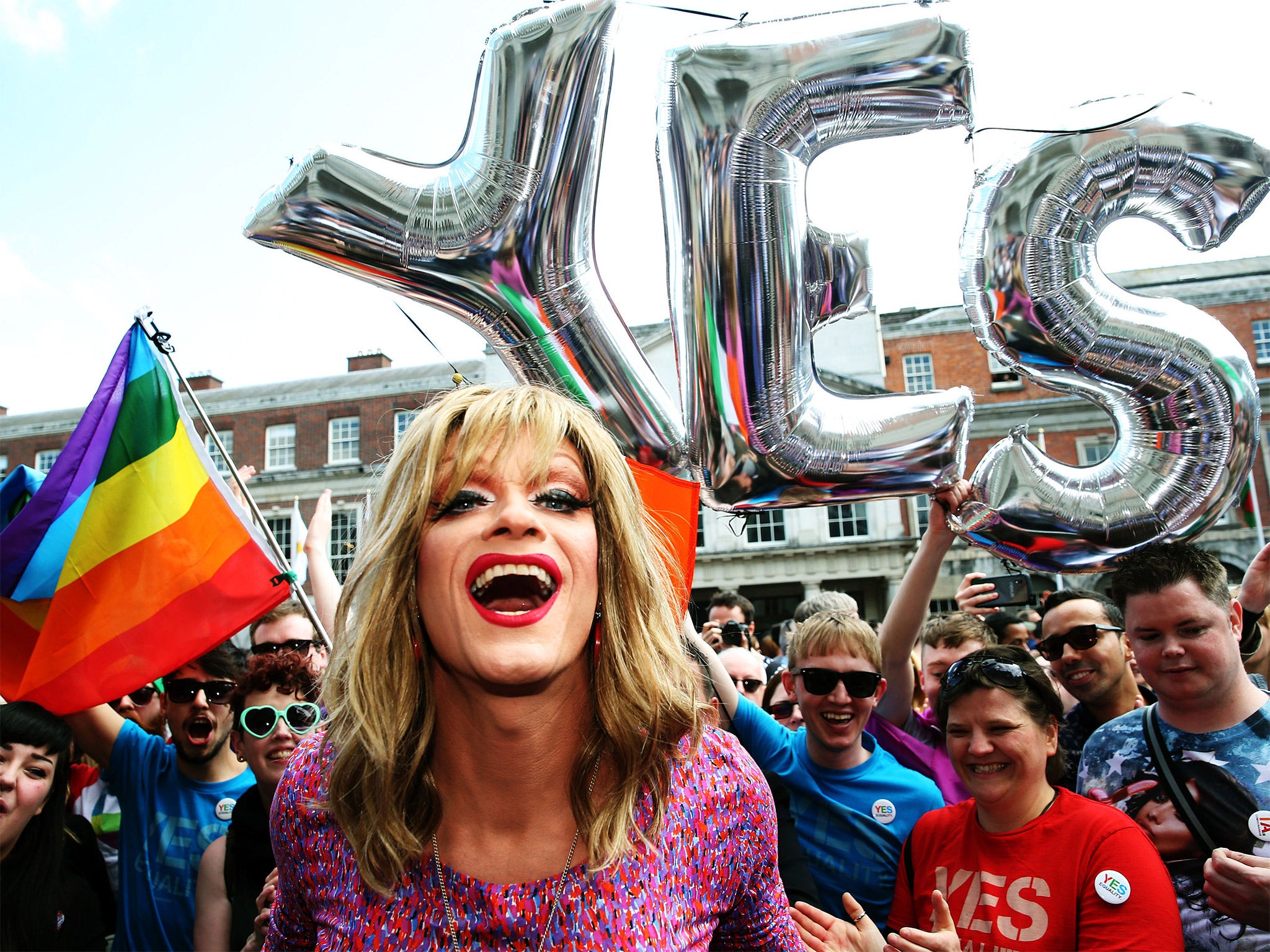Gay rights activists during Ireland’s referendum on same-sex marriage. The word ‘cisgender’ has gained validity by being included in the Oxford English Dictionary