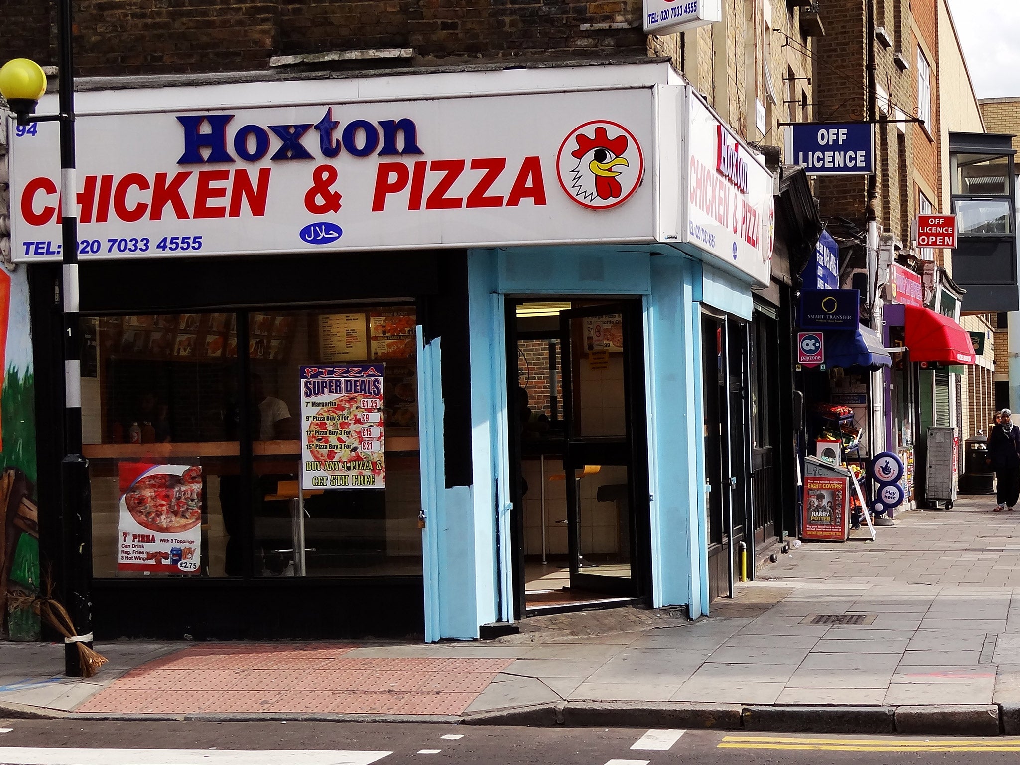 Hoxton Chicken and Pizza in Shoreditch has been the location for two violent attacks on children in the last five years