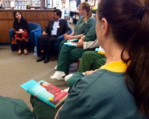 Malala speaks with inmates at Denver Women’s Correctional Facility about education, rehabilitation and forgiveness