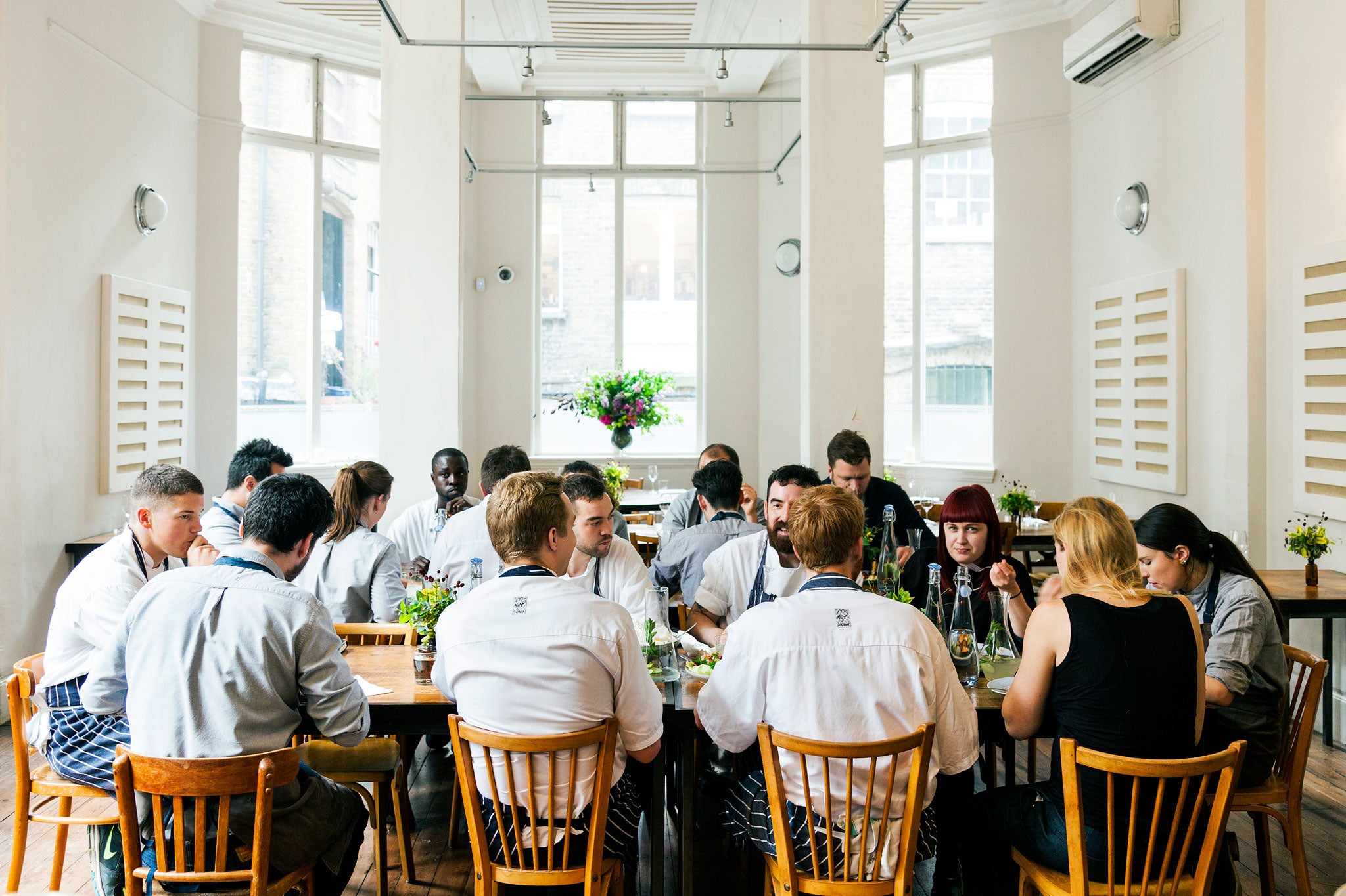 Staff at The Clove Club dine on toad in the hole