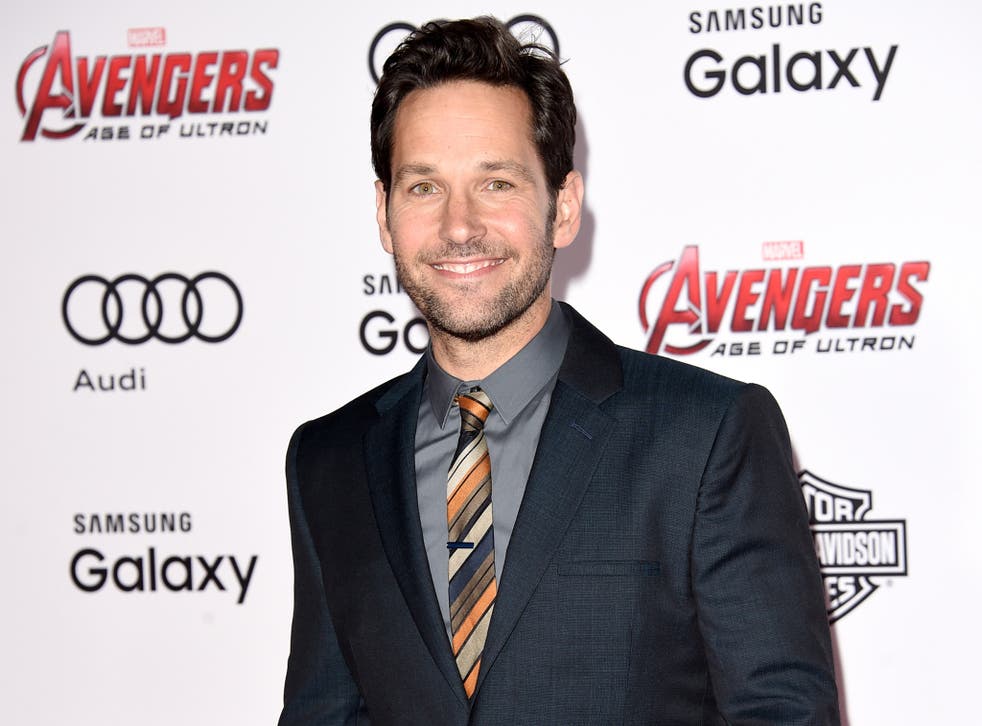 Paul Rudd on the red carpet of Avengers: Age of Ultron