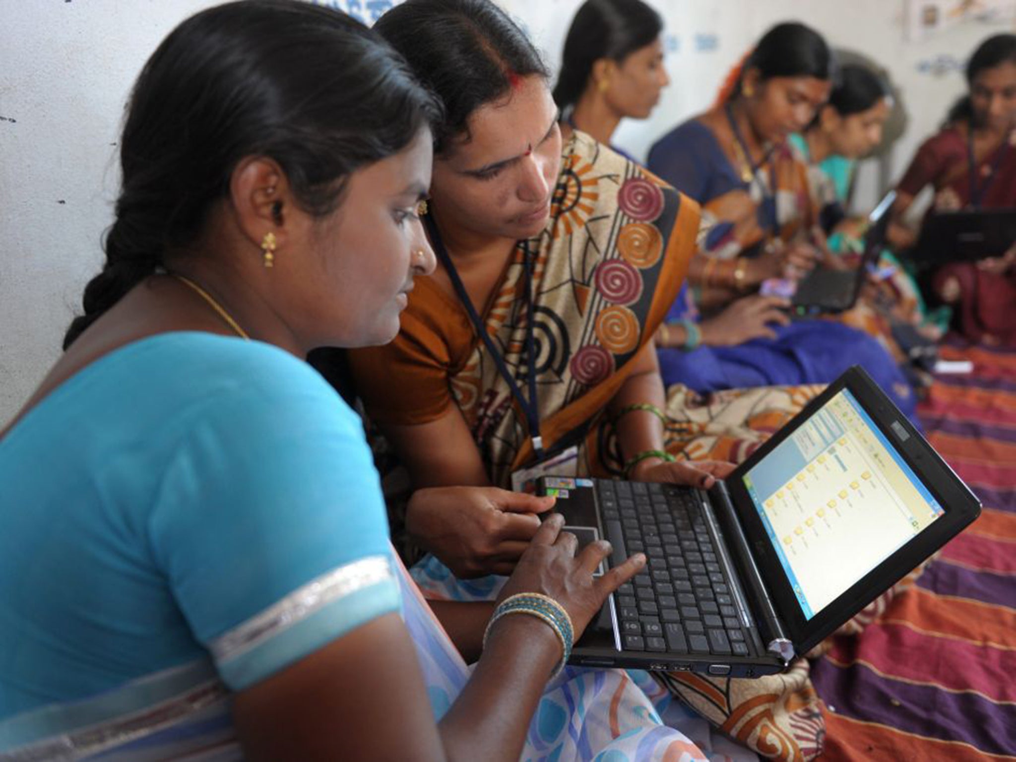 Going online in a village in India. The OneWeb project has raised $500m from businesses