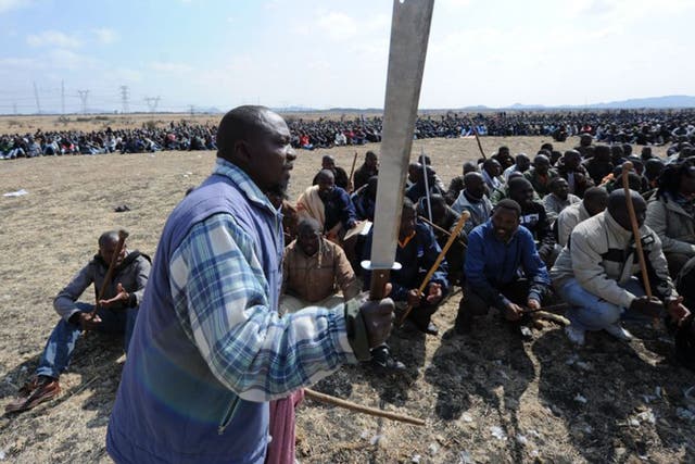 The workers were shot dead during their sit-in protest at the Marikana  mine in 2012