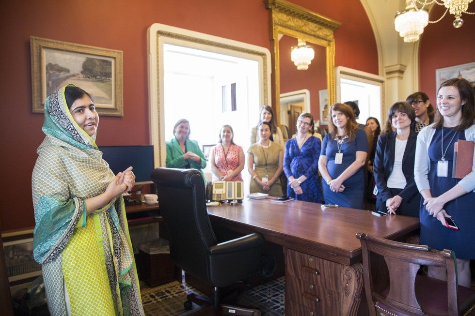 Malala captivates staff at the US House and Senate in Washington, D.C. on Tuesday this week