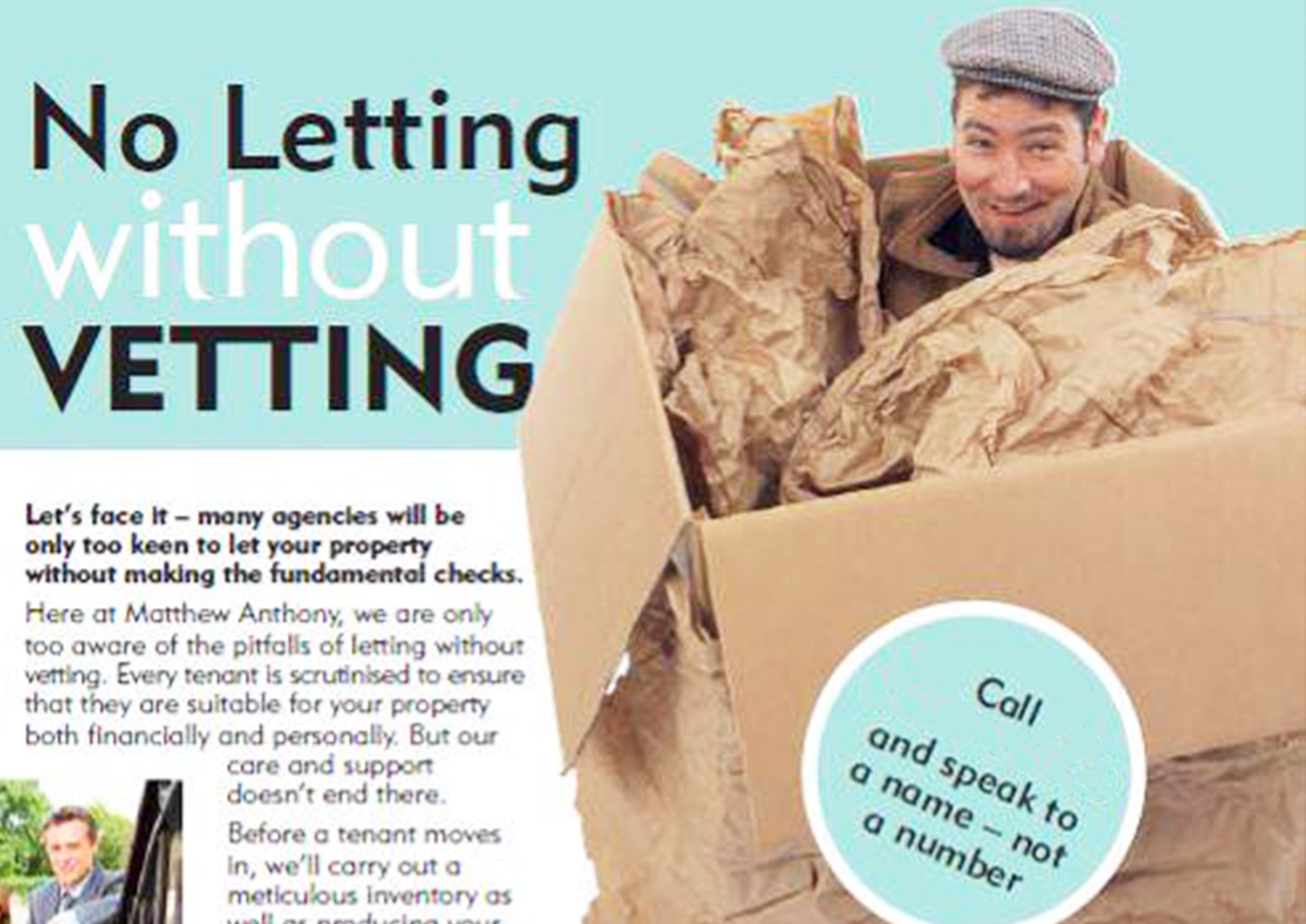 An advert for one letting agency that seems to mock homelessness