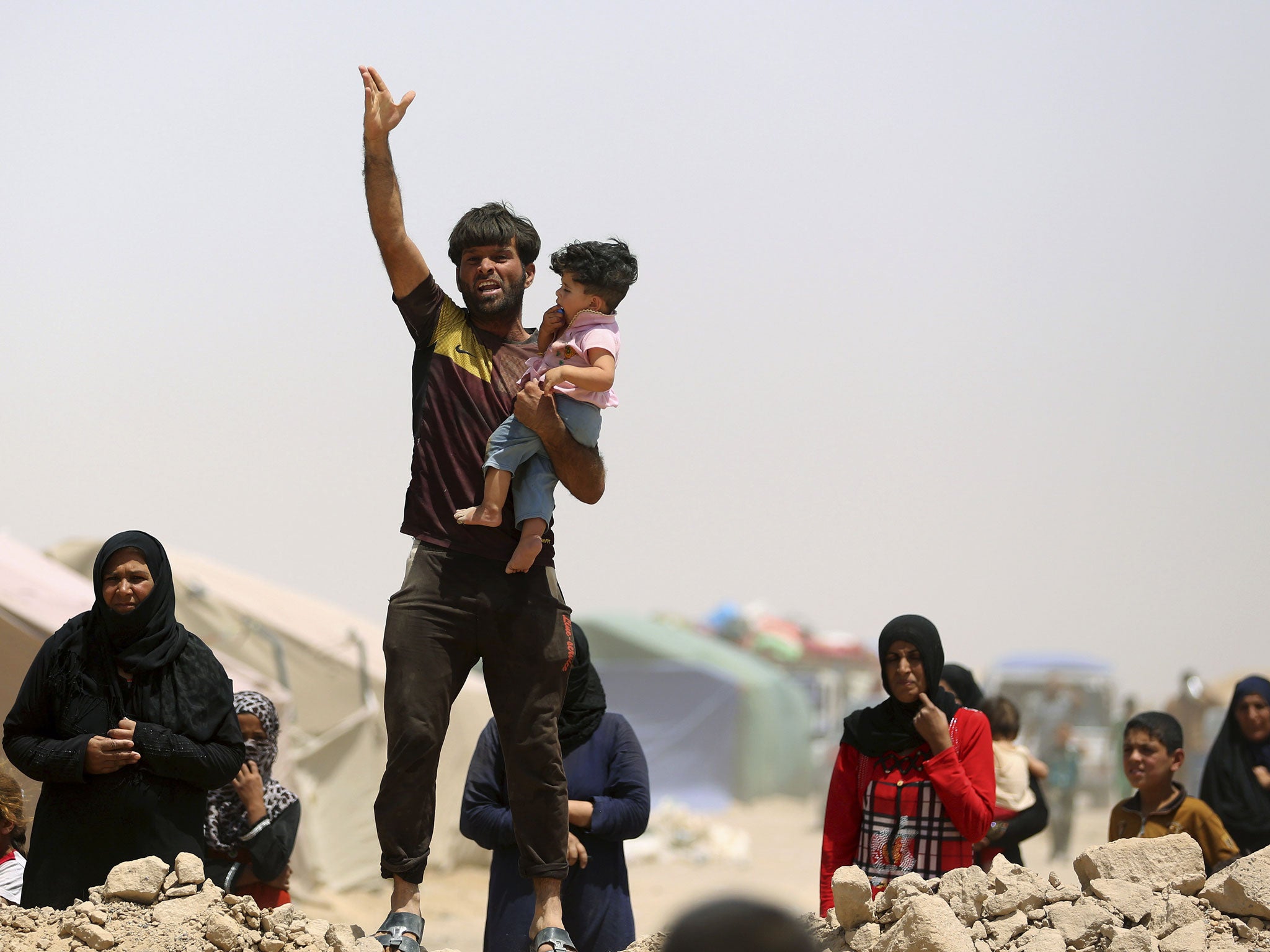 Displaced civilians from Ramadi and central Iraq