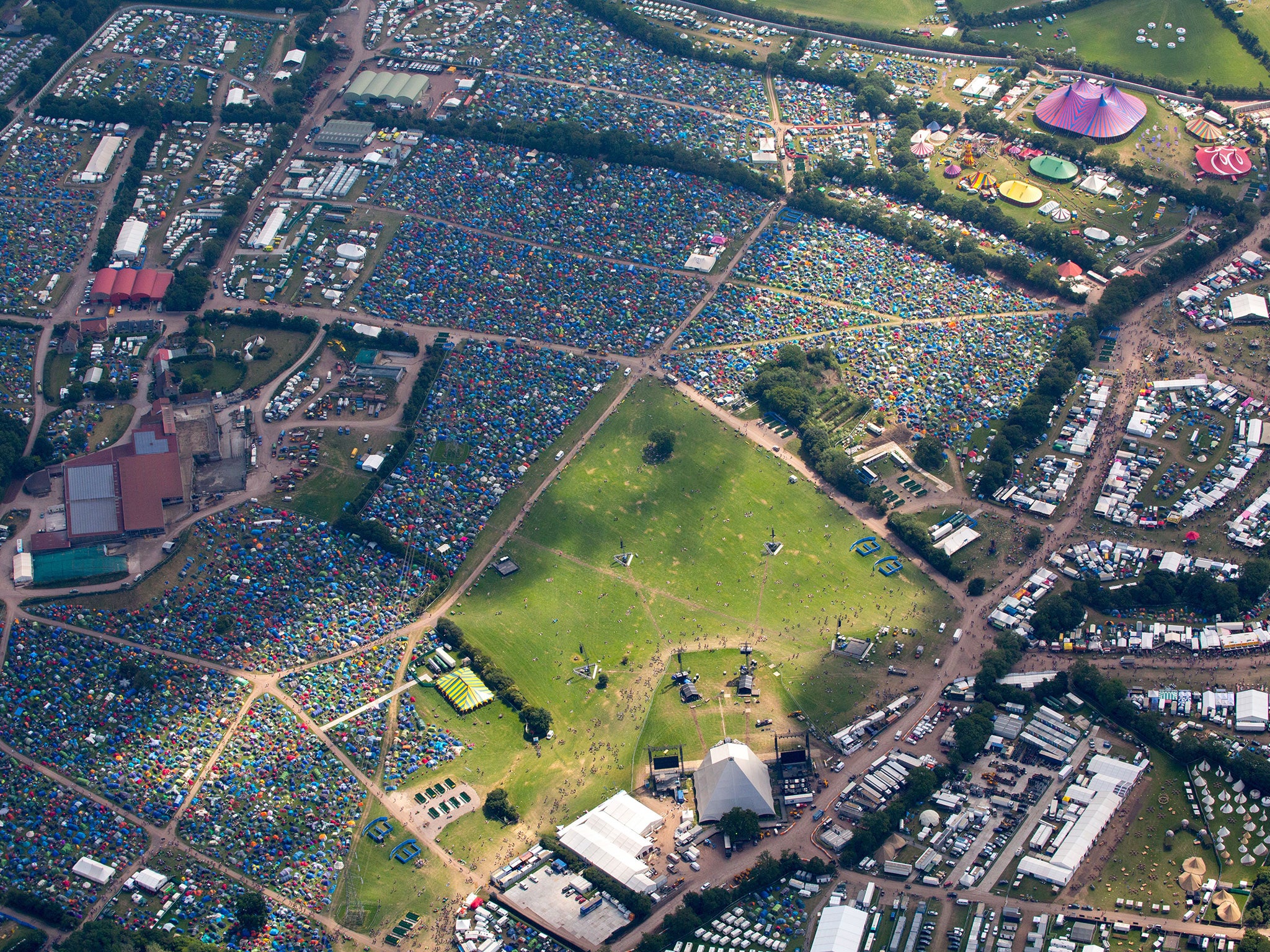 Glastonbury from above