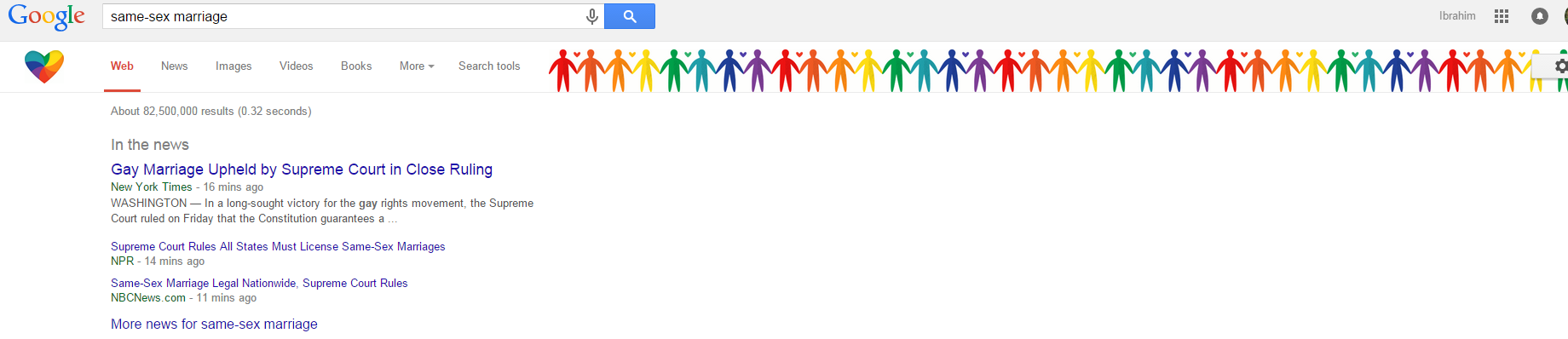 This is what Google looks like to 'same-sex marriage' searchers