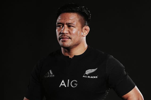 Keven Mealamu of the All Blacks poses for a photo during the New Zealand All Blacks portrait session 