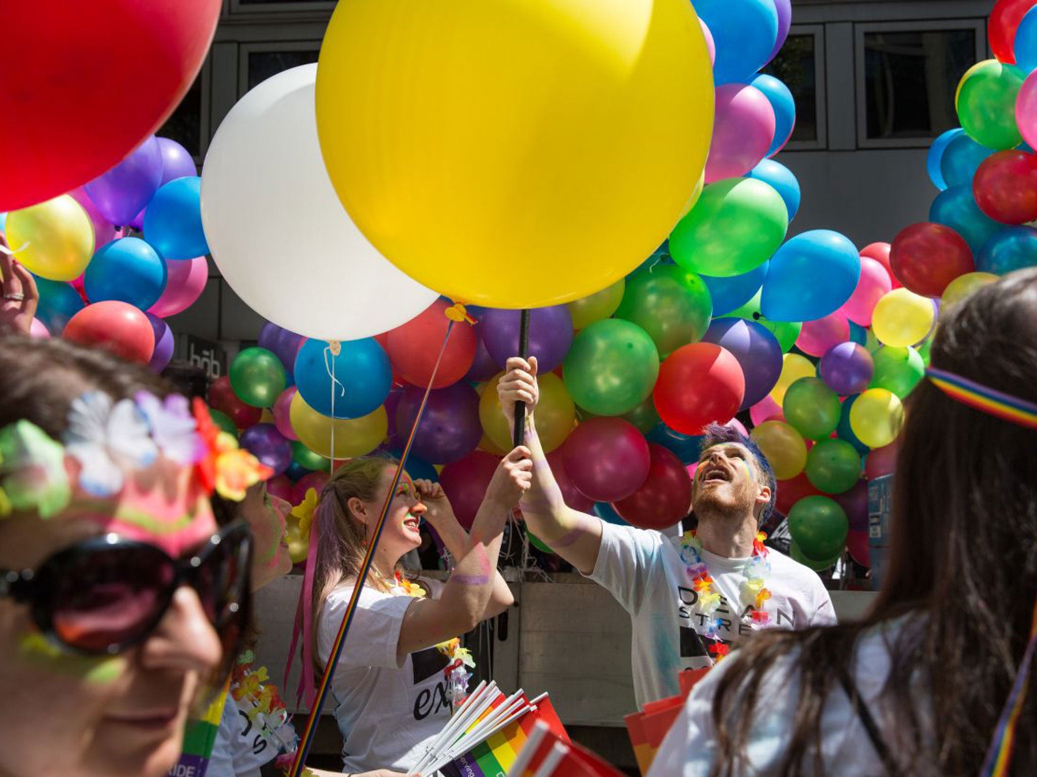 People attend London Pride parade