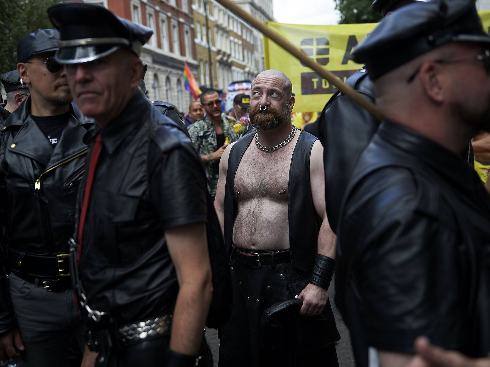 People attend the London Pride festival