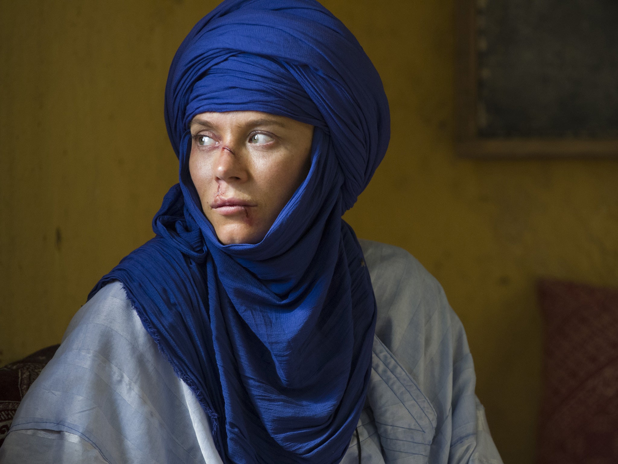 In the line of fire: Anna Friel in 'Odyssey'