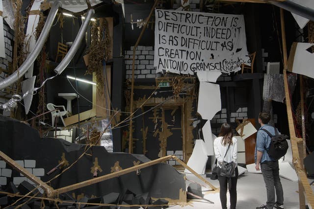 In ruins: Thomas Hirschhorn’s ‘In-Between’ has just opened at the South London Gallery in Peckham 