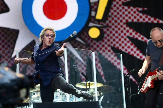 Singer Roger Daltrey and guitarist Pete Townshend perform at Barclaycard British Summertime at Hyde Park in 2015
