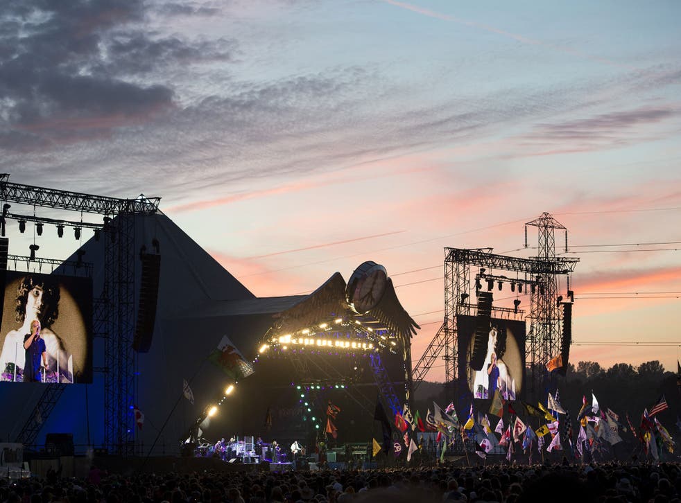 The Who perform on Glastonbury's iconic Pyramid Stage