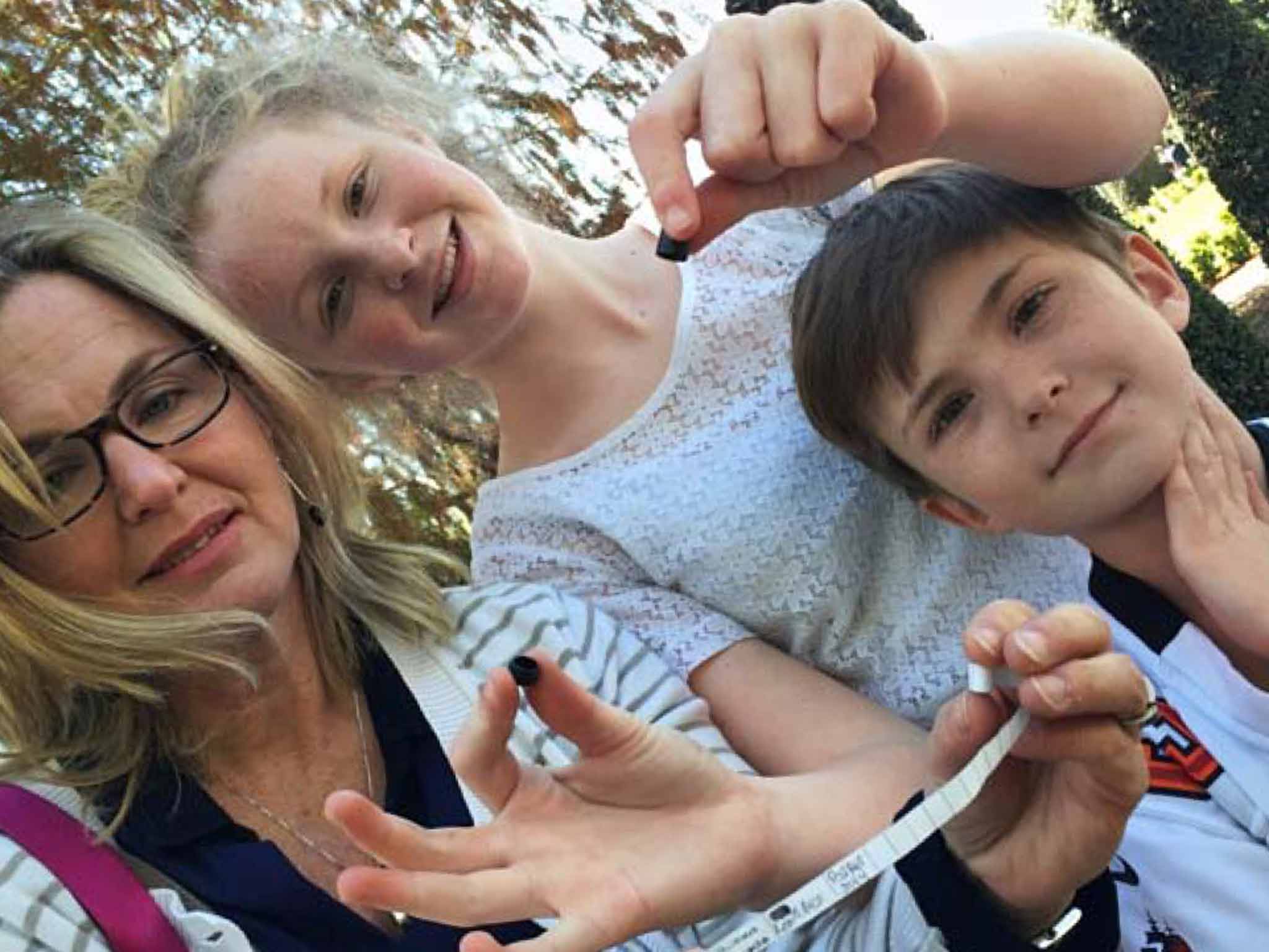 The Joly family with their finds