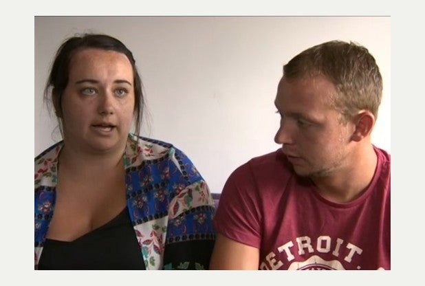 Becky Catterick, left, and Mark Barlow remember their experience (via BBC News)