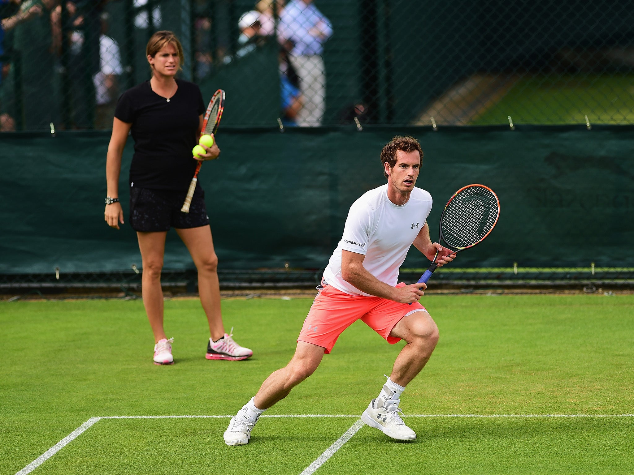 Murray with coach Amelie Mauresmo