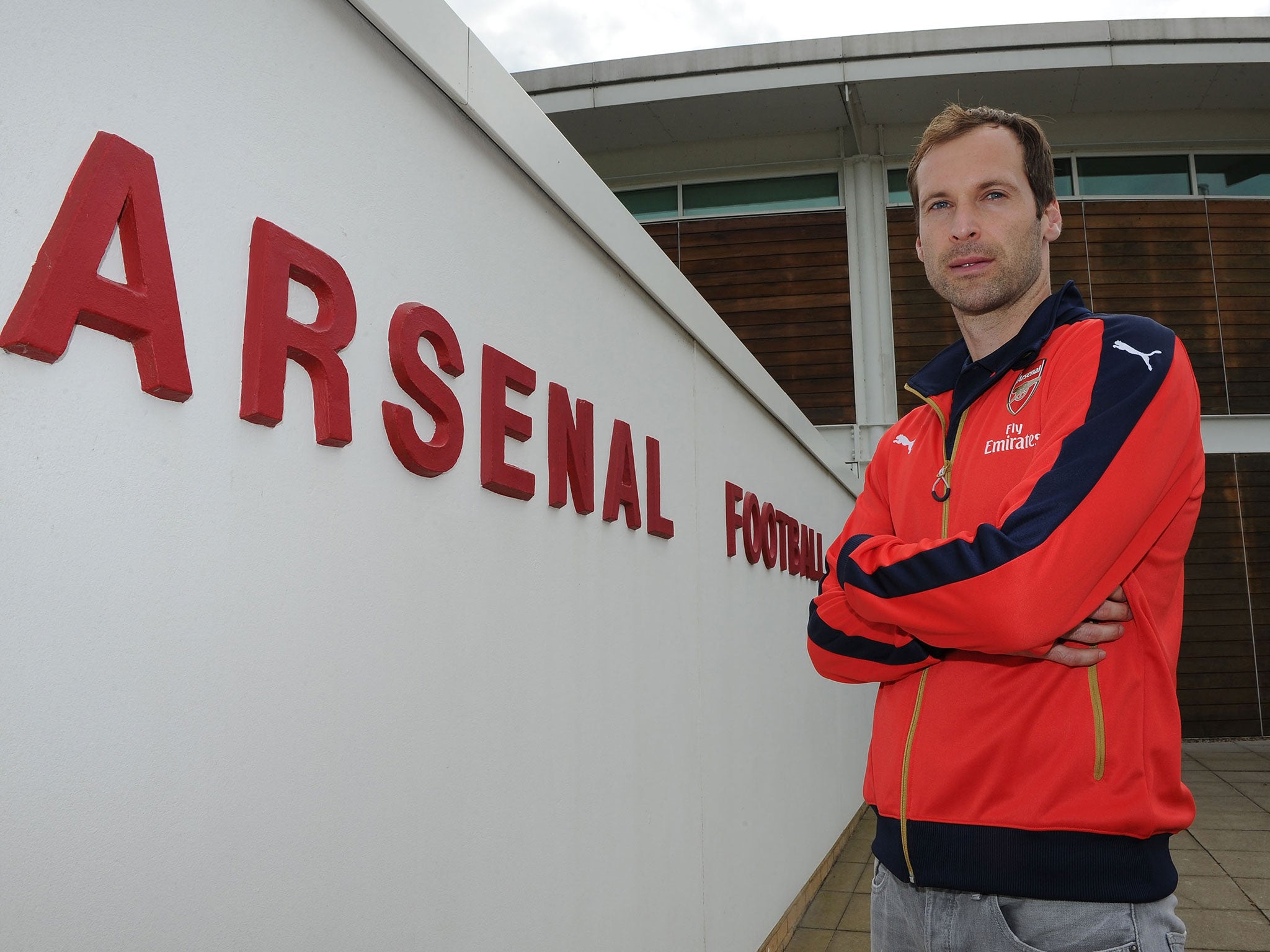 Petr Cech is unveiled as an Arsenal player