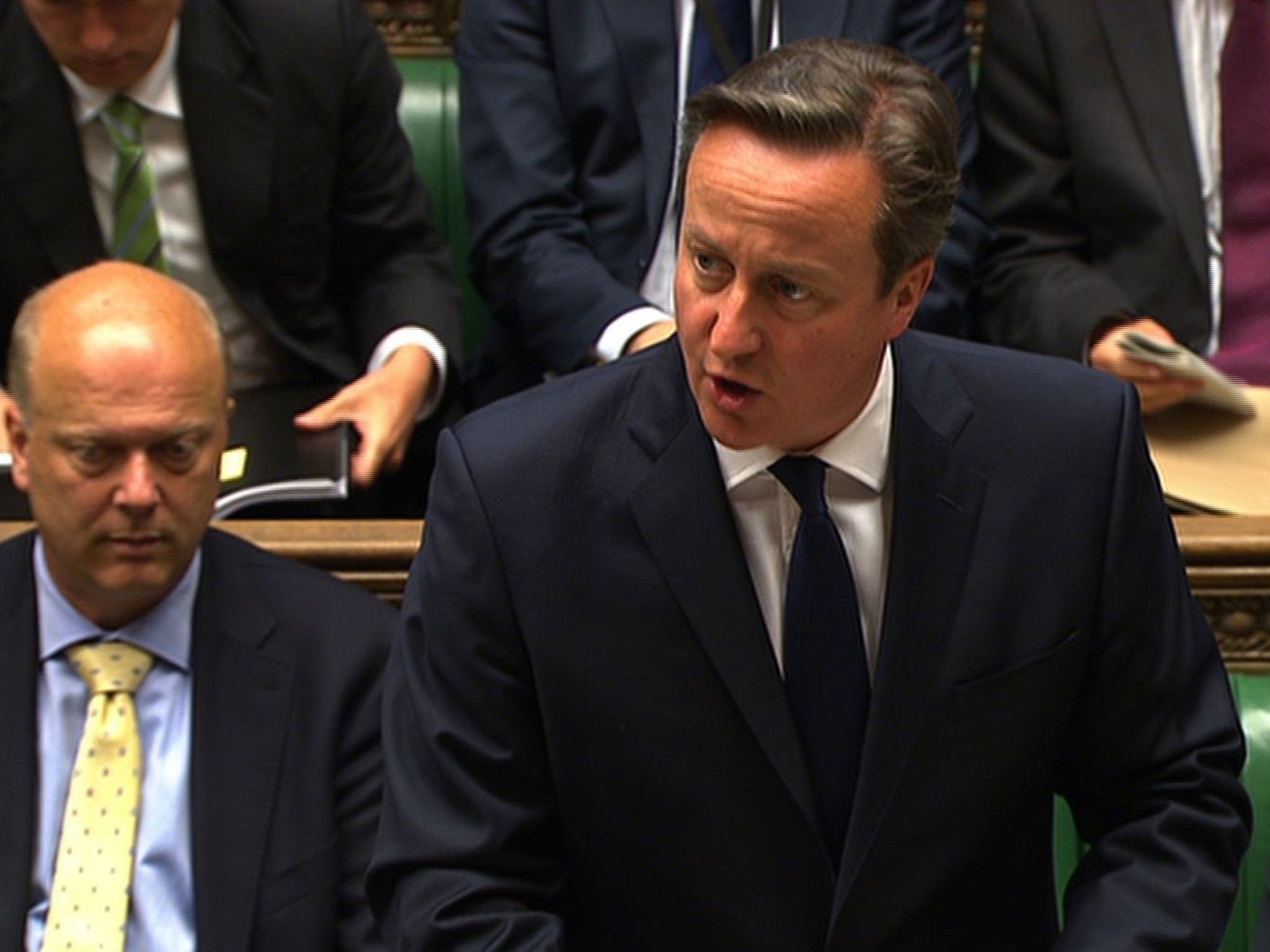 David Cameron gives a statement over the situation in Tunisia to the House of Commons in London