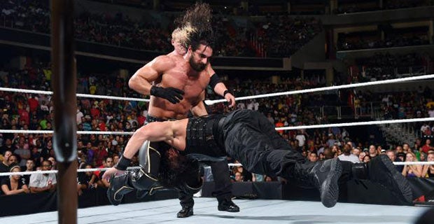 Rollins Pedigrees Reigns after the match