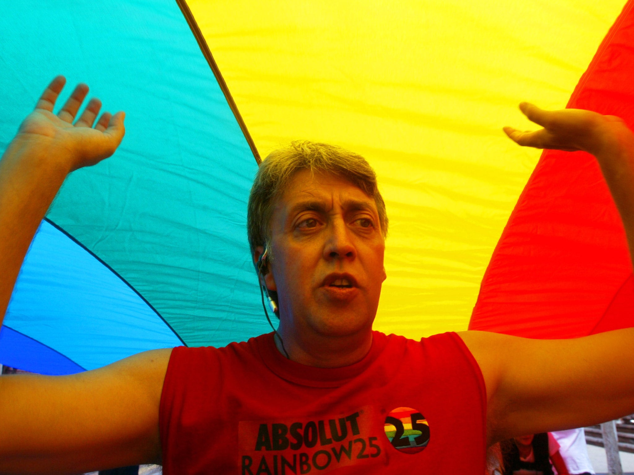 Gilbert Baker, the creator of the rainbow flag (Getty)