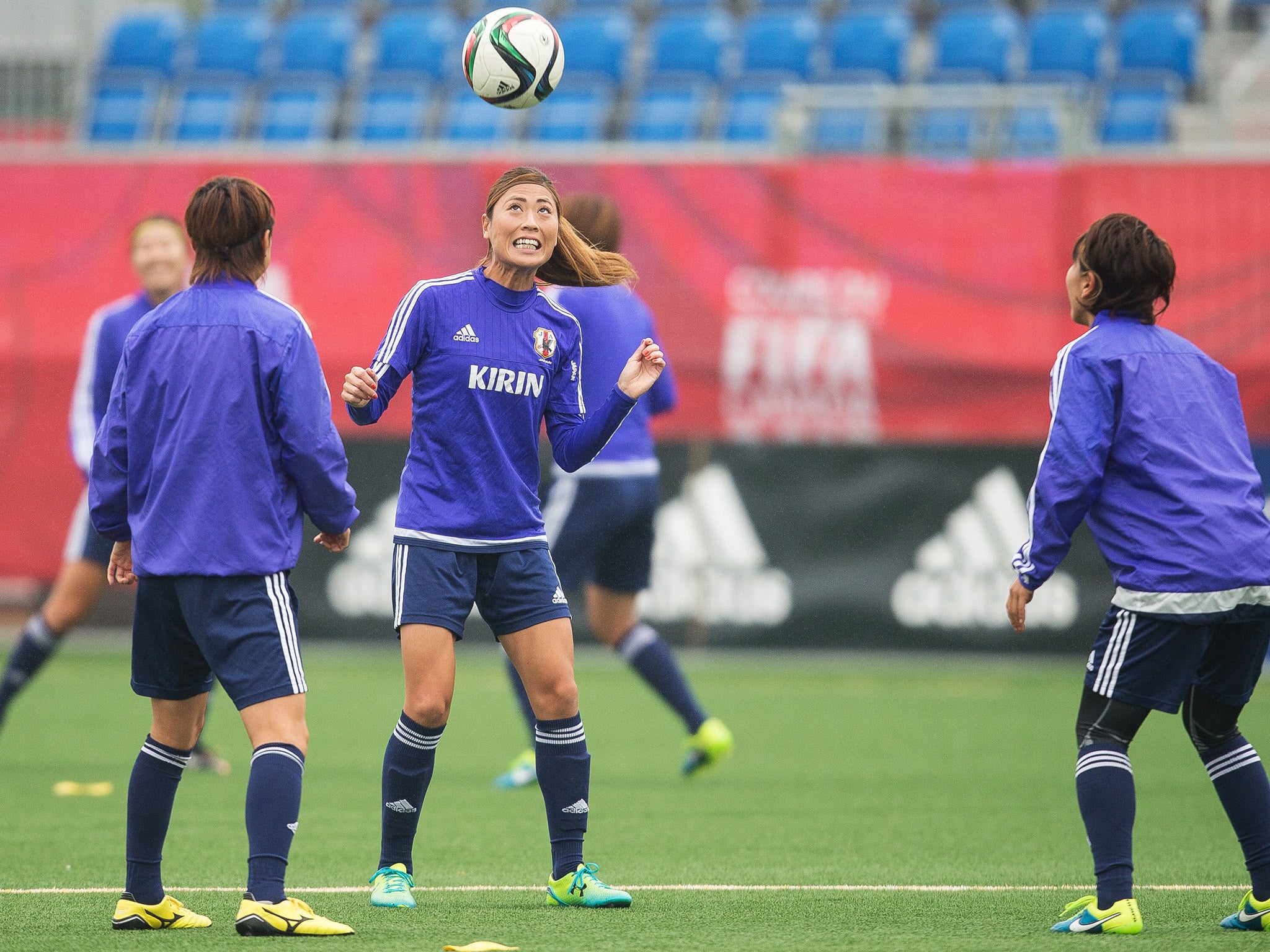 Japan, England's semi-final opponents, training on Tuesday (Getty)