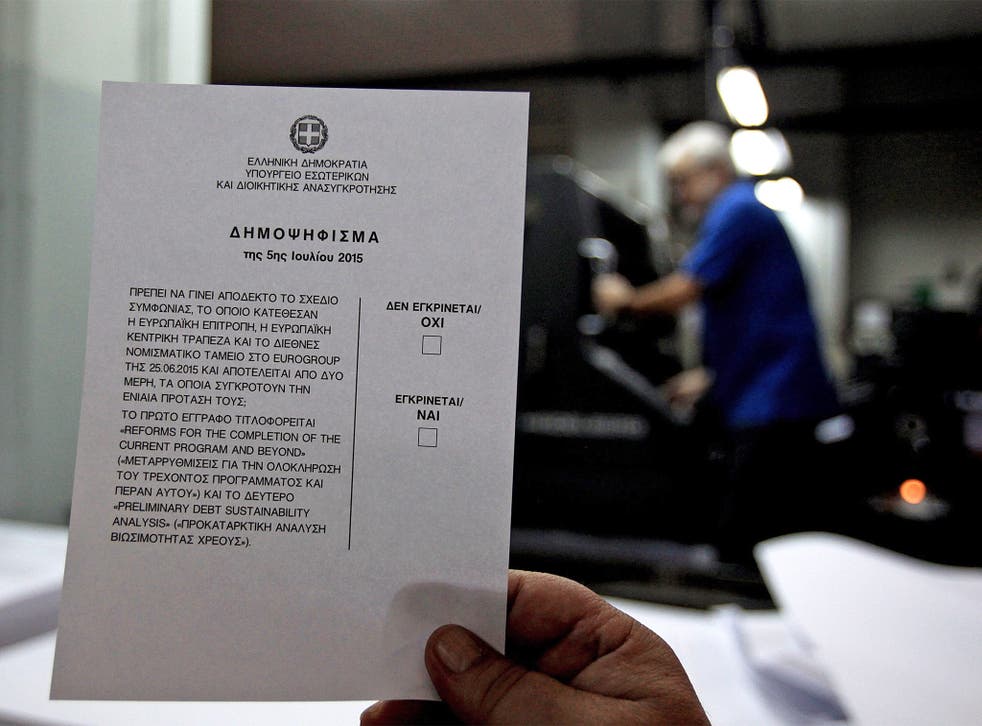 Ballot papers are prepared for the Greek referendum on whether to accept bailout conditions