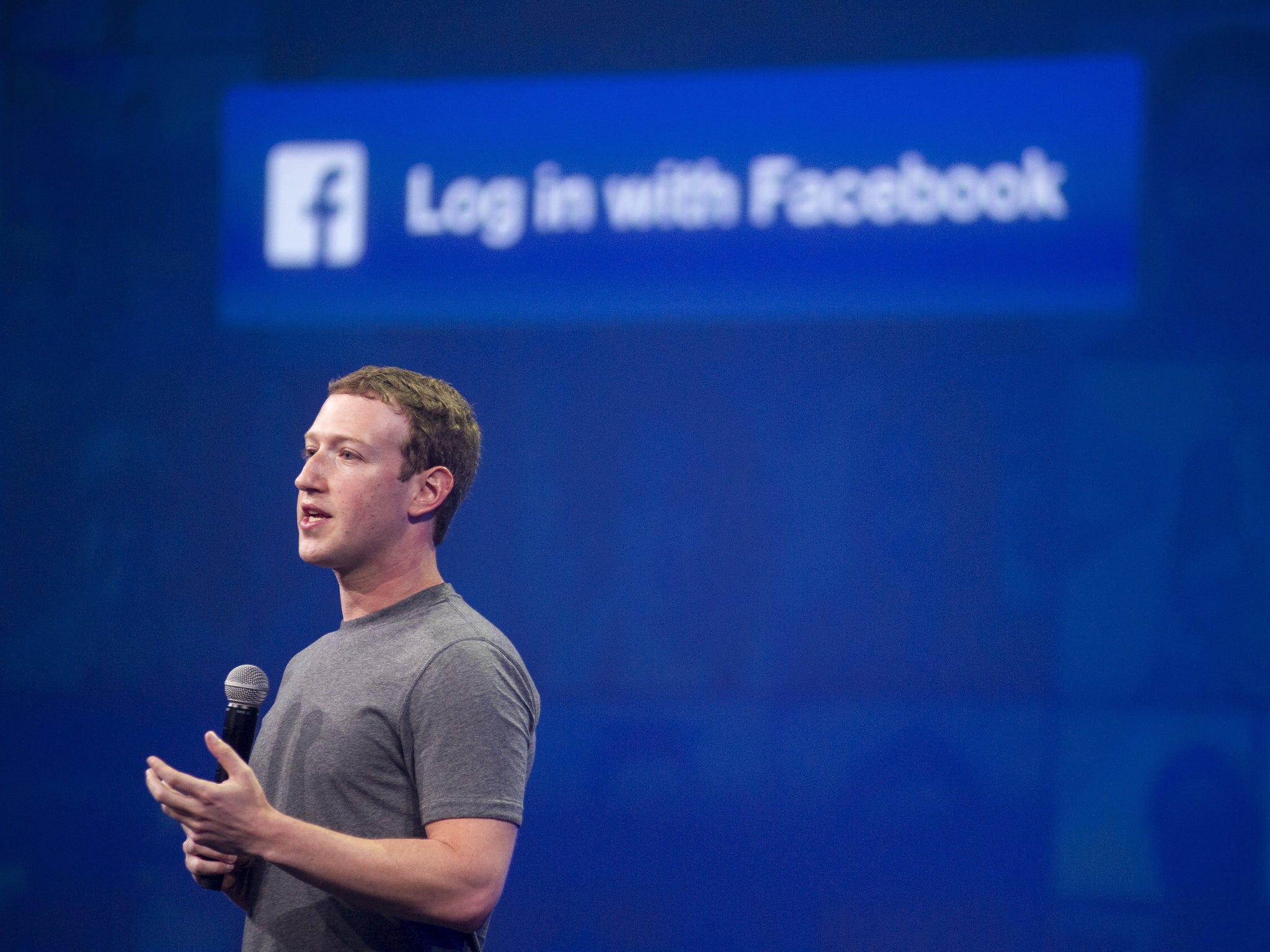 Facebook CEO Mark Zuckerberg speaks at the F8 summit in San Francisco, California, on March 25, 2015