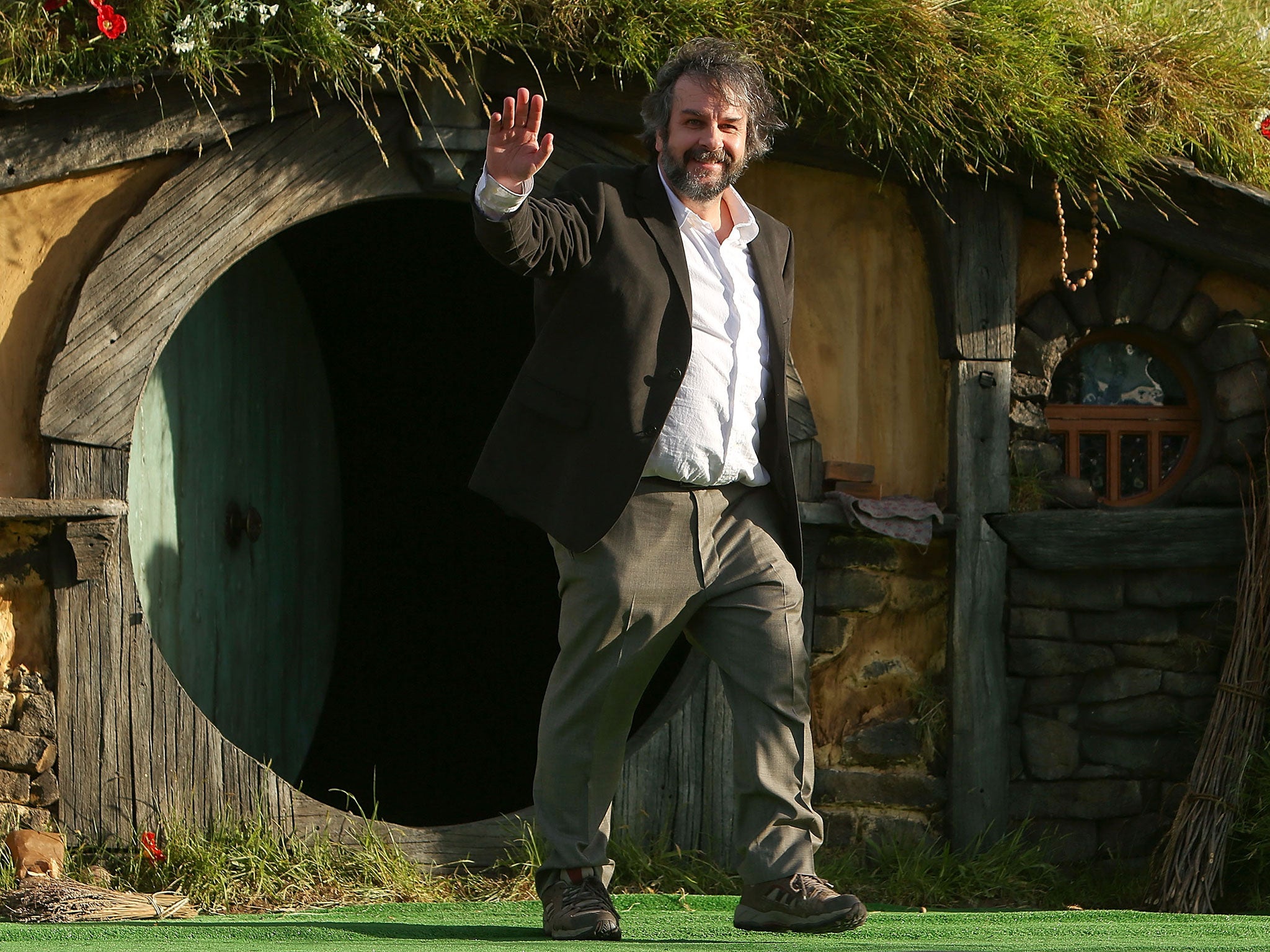 Peter Jackson has created a 'Hobbit house' in his garden, a bit like this one at the world premiere