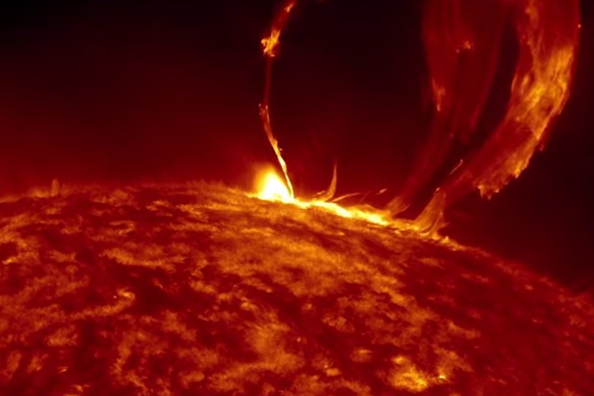 Exploding solar flare is captured by Nasa – video | The Independent ...