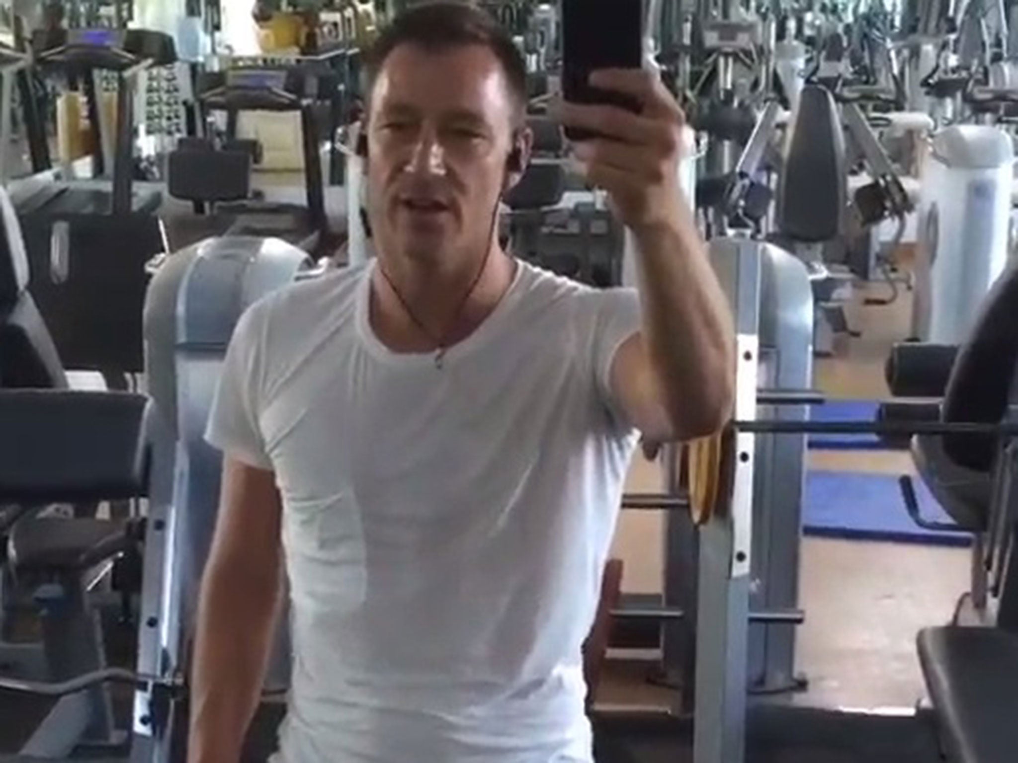 John Terry is in the gym