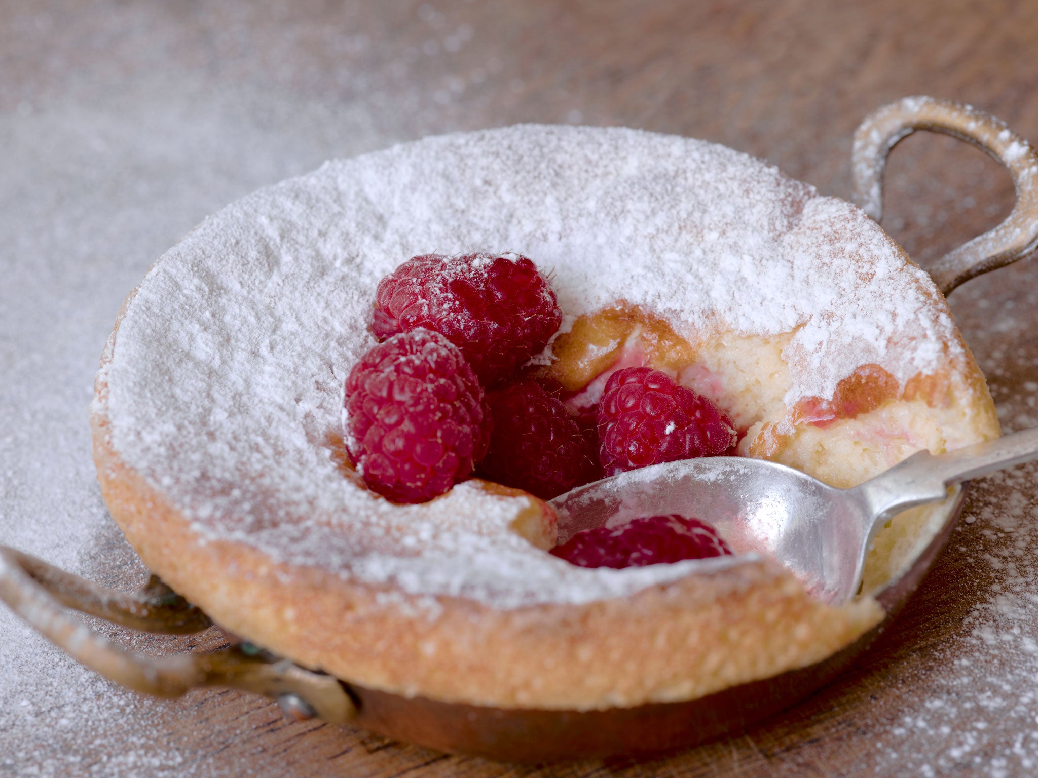 Serve Mark's omelette soufflé with raspberries straight from the oven