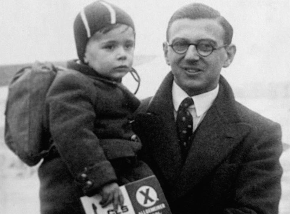 Winton in 1939 with one of the 669 children he saved