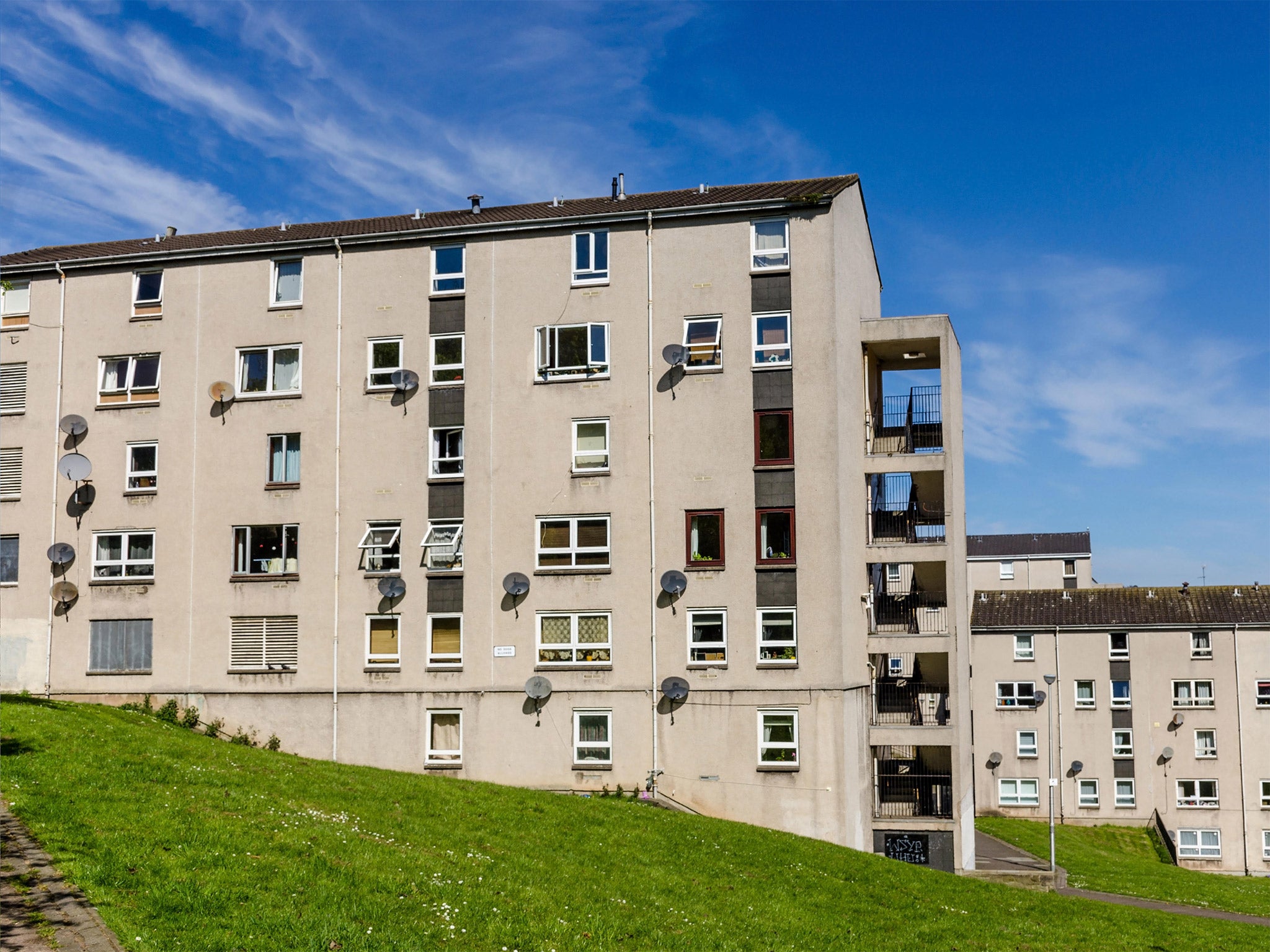 Northern exposure: social housing in Edinburgh, where Hassiba now works in a takeaway