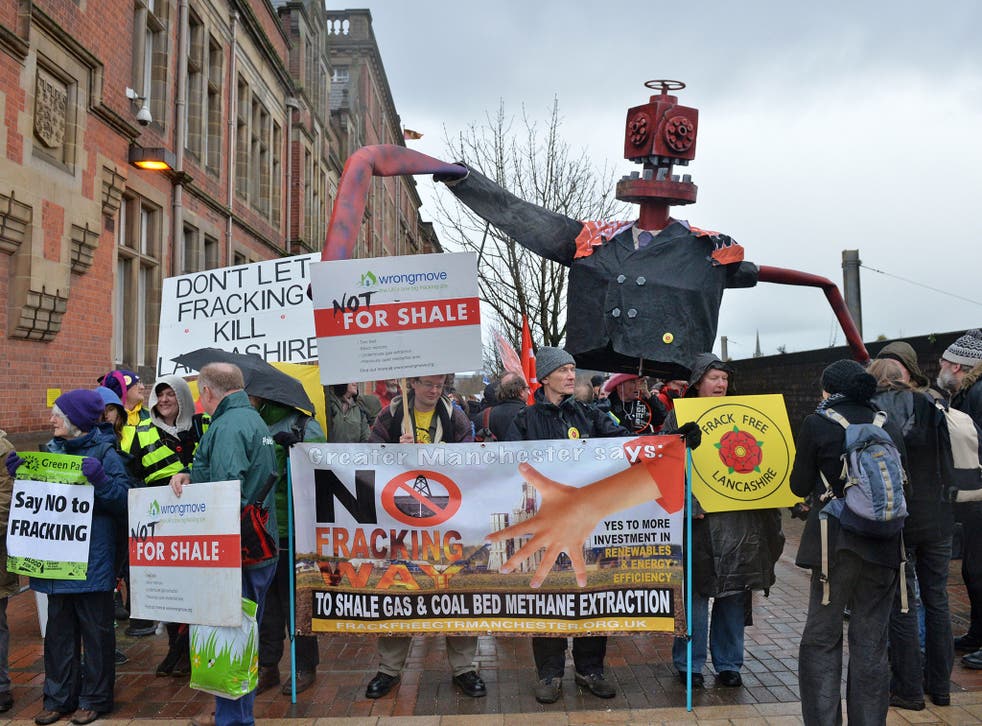 Not for shale: an anti-fracking protest in Preston earlier this year