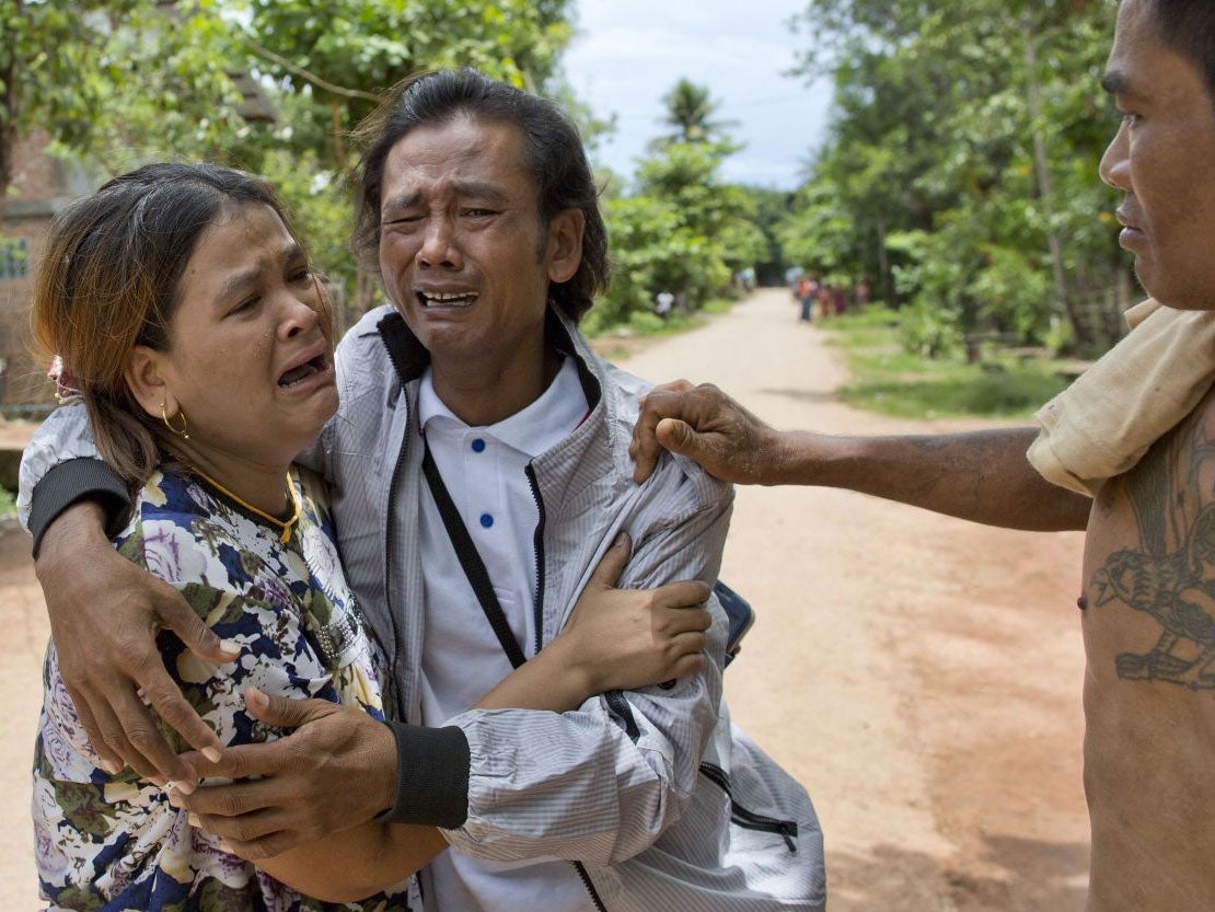 Myint Naing sees his sister for the first time in 22 years after being rescued from slavery