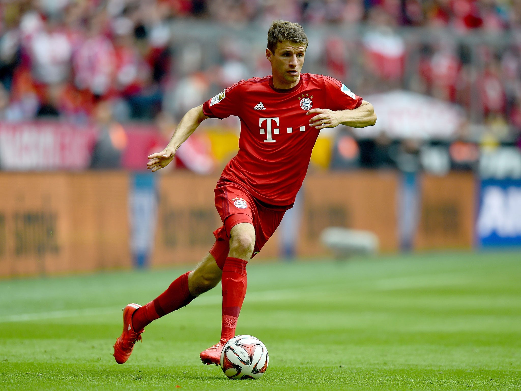 Thomas Muller in action for Bayern Munich